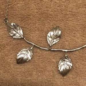 Necklace with tree botanical branch design